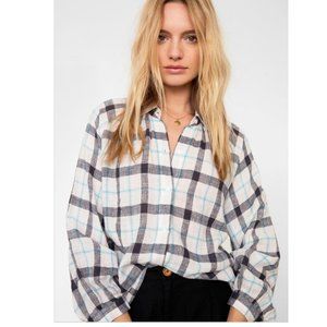 Rails Natalie in White Navy Cerulean, Small, NWT